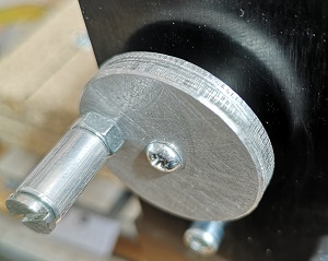 Self made aluminium jog wheel
